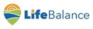 The image features a logo for "LifeBalance," combining elements of nature with a sun and abstract landscape design.
