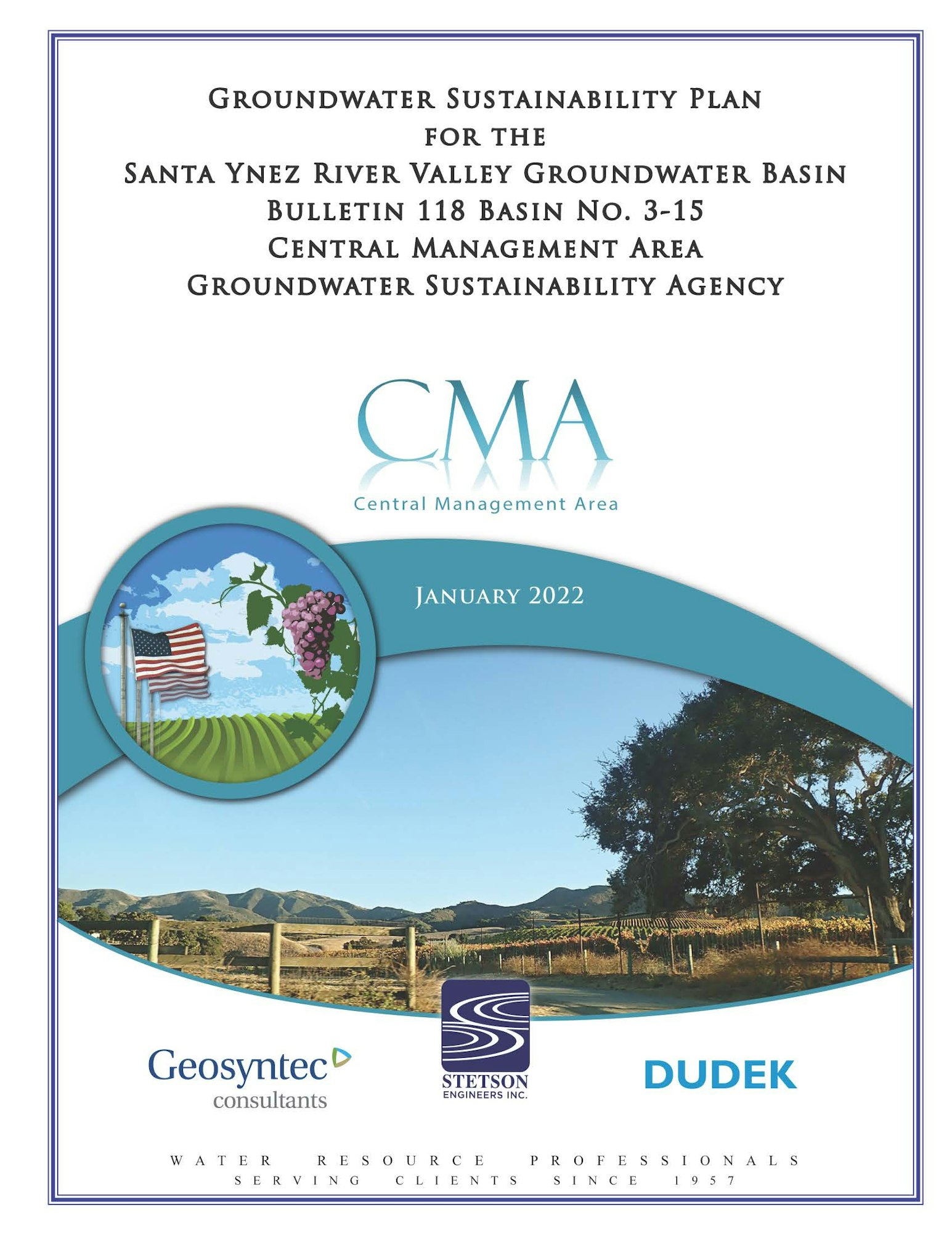 CMA Groundwater Sustainability Plan, dated January 2022