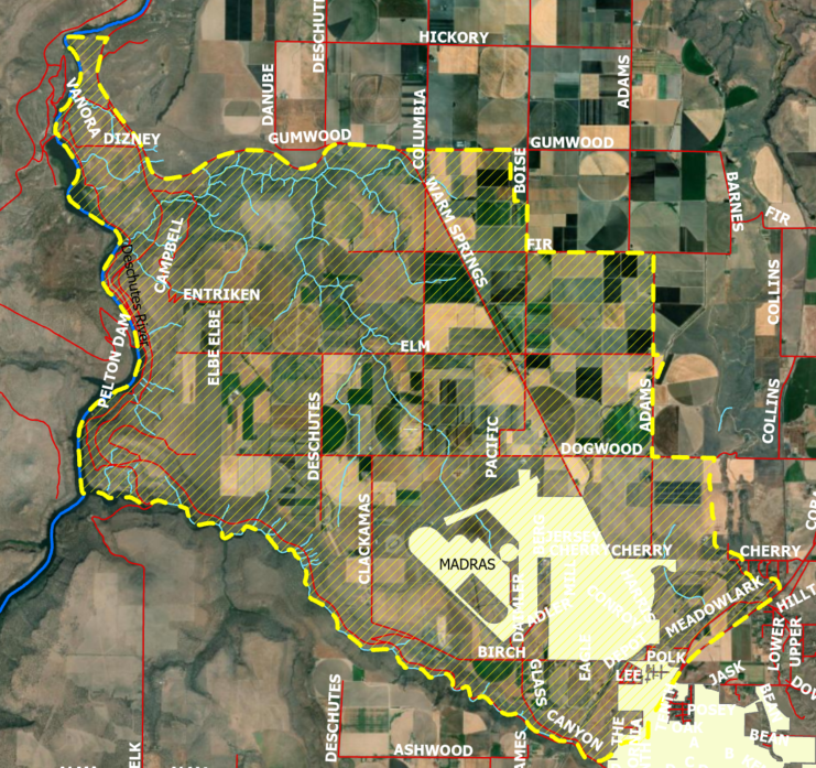 Aerial map of Campbell Creek Strategic Implementation Area