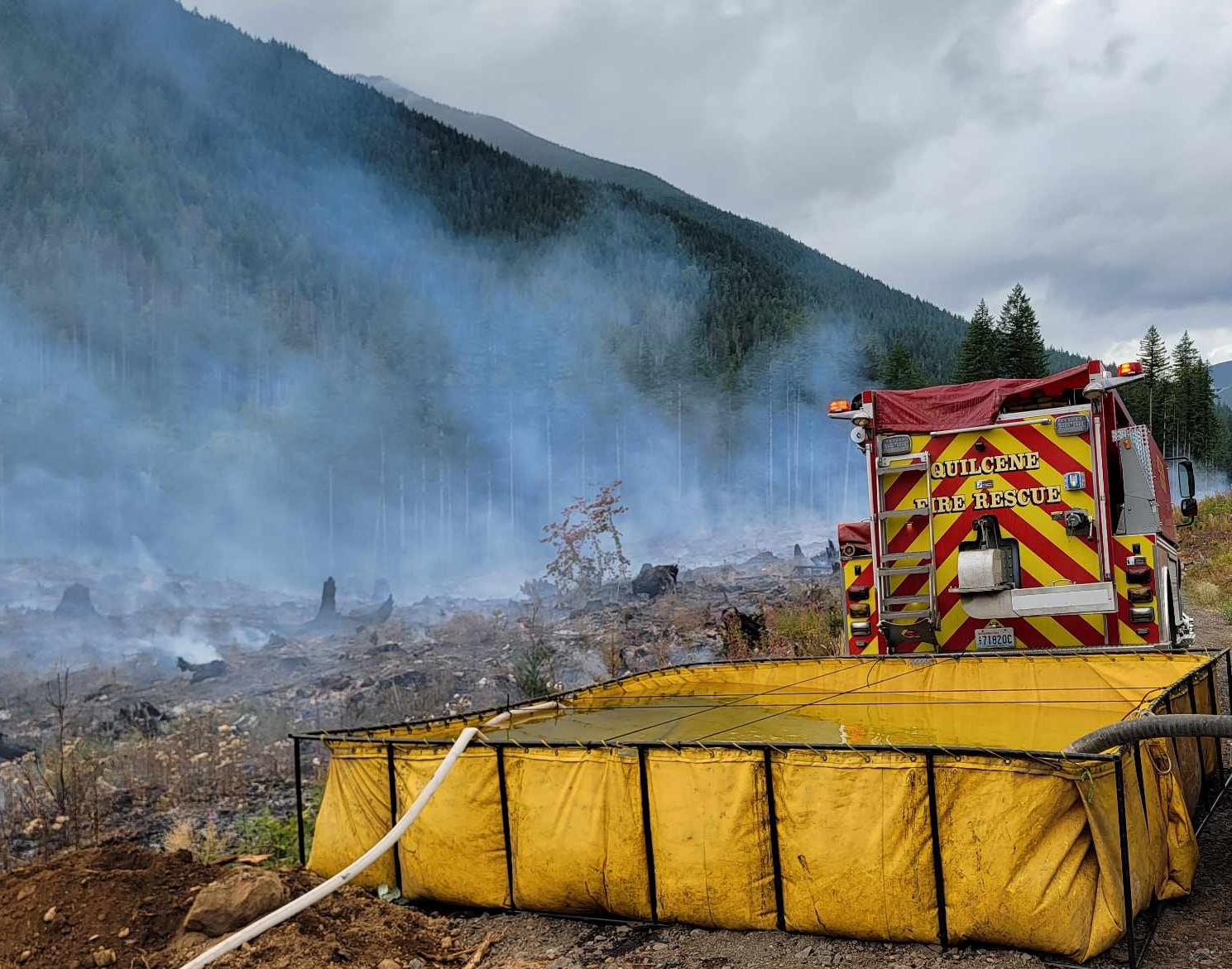 Tender at wildfire incident