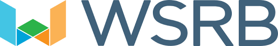 A logo with the letters "WSRB" in blue and part of a stylized shape in green and orange.