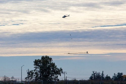 Helicopter, clouds, sky, trees
