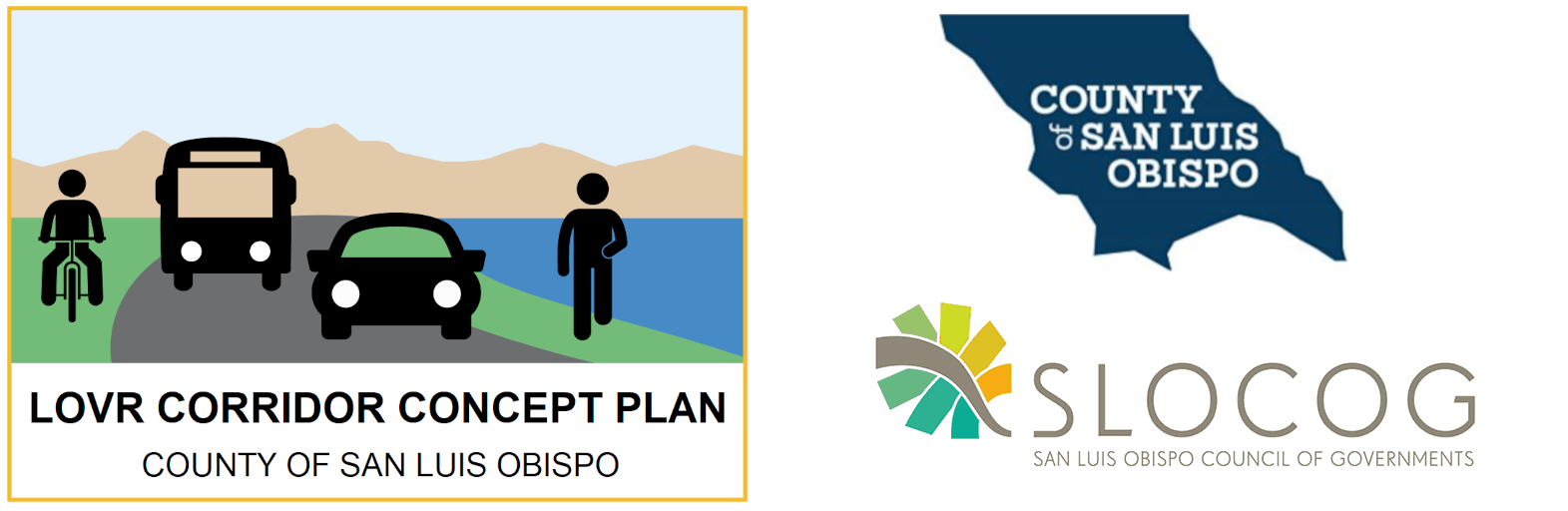 car, transportation, vehicle, advertisement, poster, person, and logo for County of San Luis Obispo and SLOCOG
