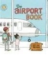 Cartoon of people at an airport, looking at an airplane, with the title "Airport Book" and a suitcase labeled "X.LUN."