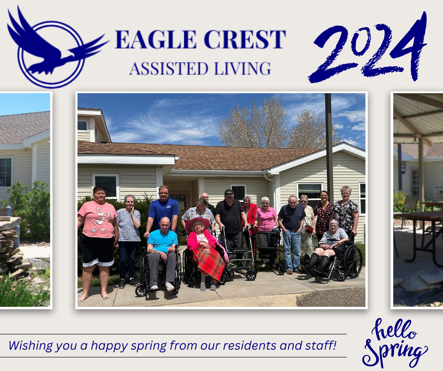 Group photo of our Residents and Staff Members April 23, 2024