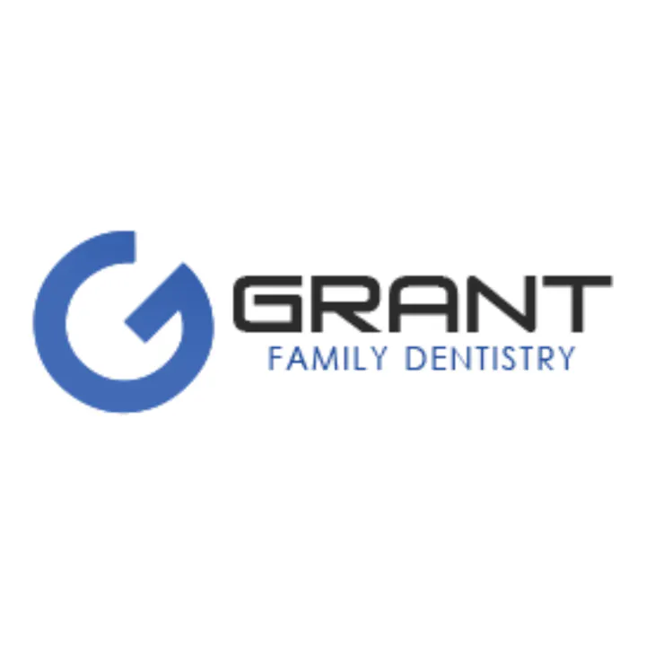 A logo with the text "GRANT FAMILY DENTISTRY" and a graphic forming a stylized "G".