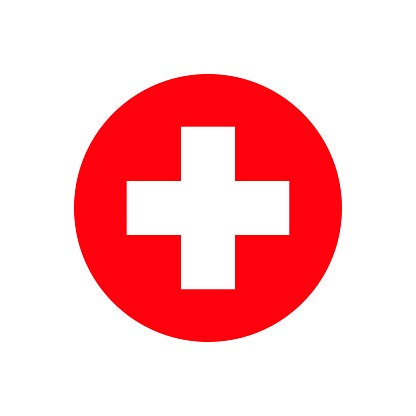 May contain: first aid, logo, red cross, and symbol