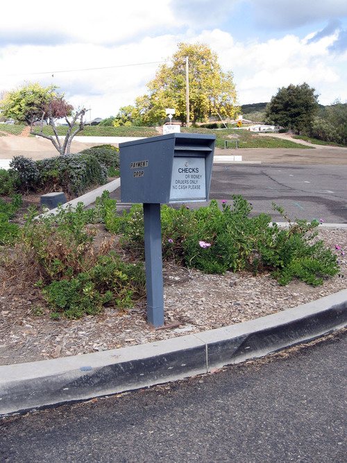 May contain: mailbox and road