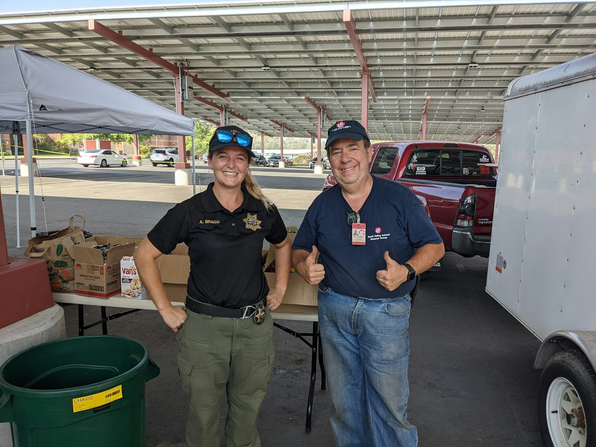 Caldor Fire Animal Rescue Command Center leads - ACO Ashley Bragg with El Dorado Animal Service and Eric Anderson from North Valley Animal Disaster Group