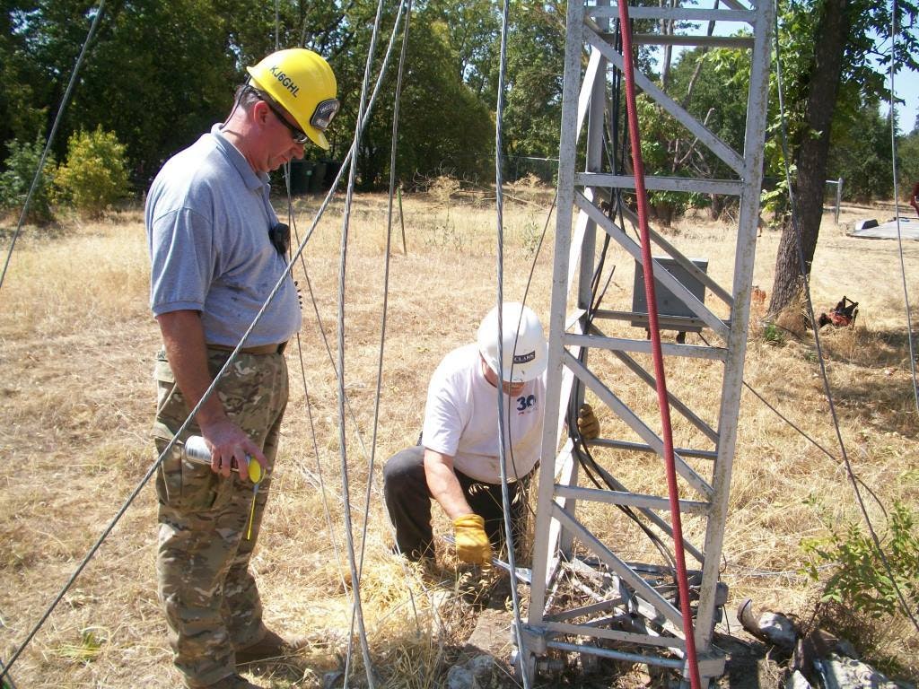 EDCARC securing the set up of an antenna tower