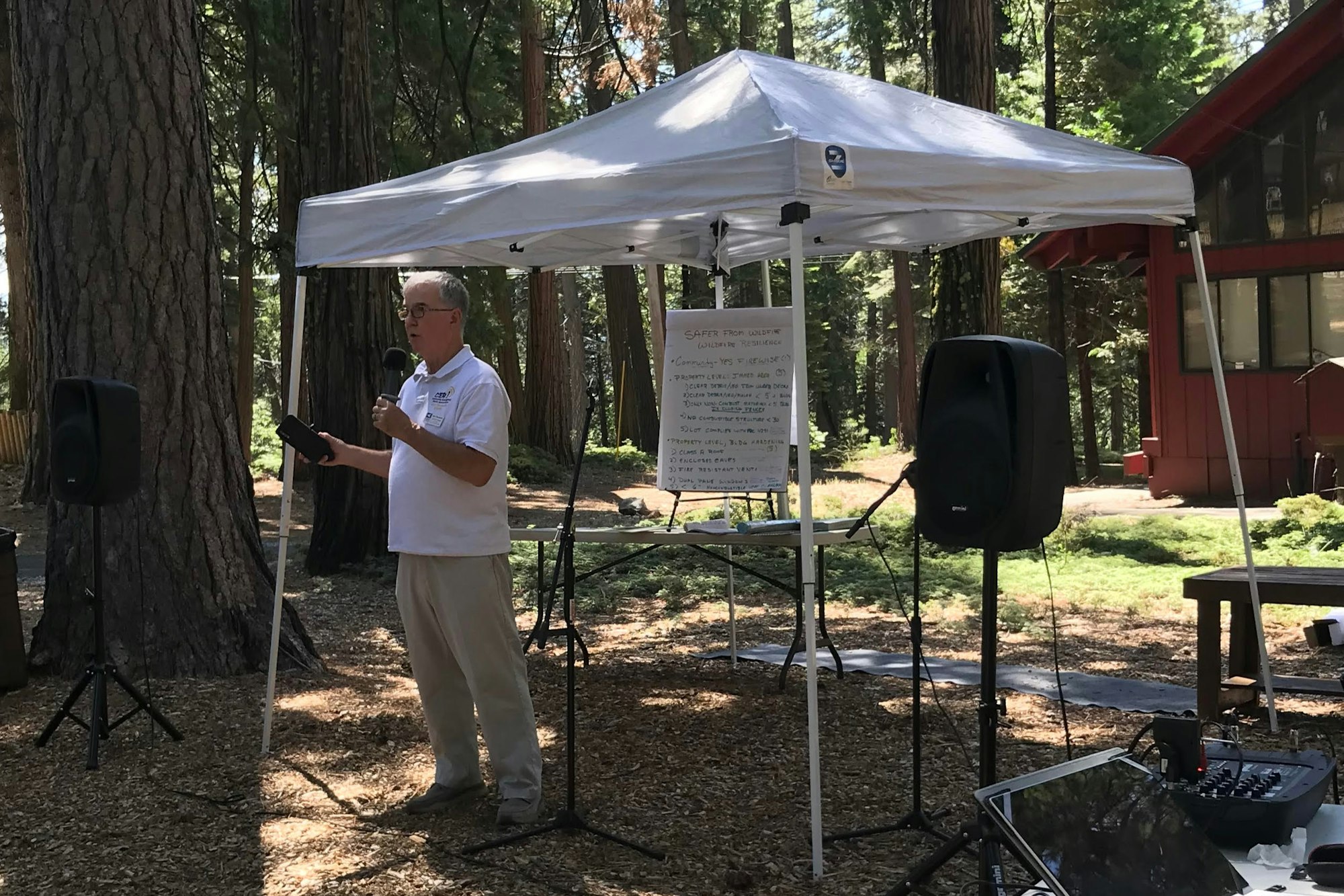 Alan Thompson (CERA PIO) speaks at Gold Ridge Fire Safe Council Evacuation Event - July 22, 2023