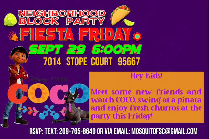 Mosquito Neighborhood Block Party - September 29, 2023