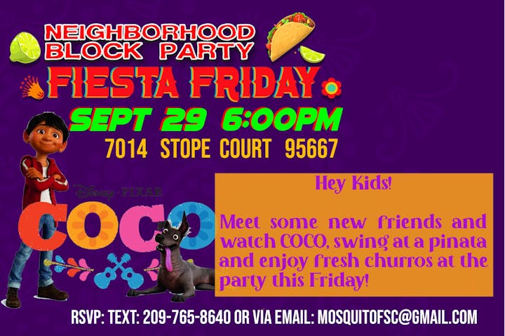 Mosquito Neighborhood Block Party - September 29, 2023