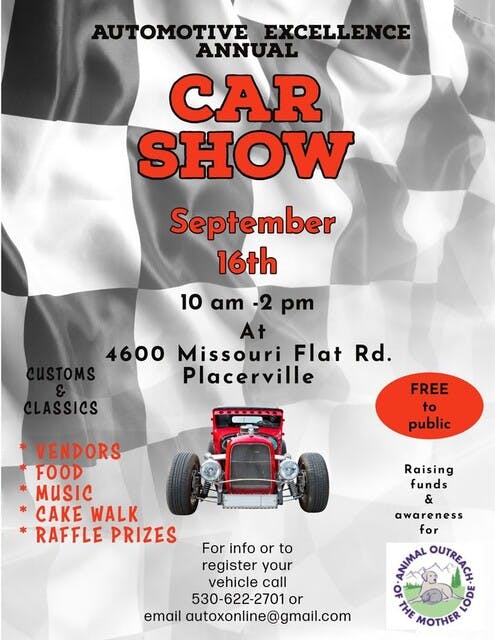 Automotive Excellence Car Show Flyer - September 16, 2023
