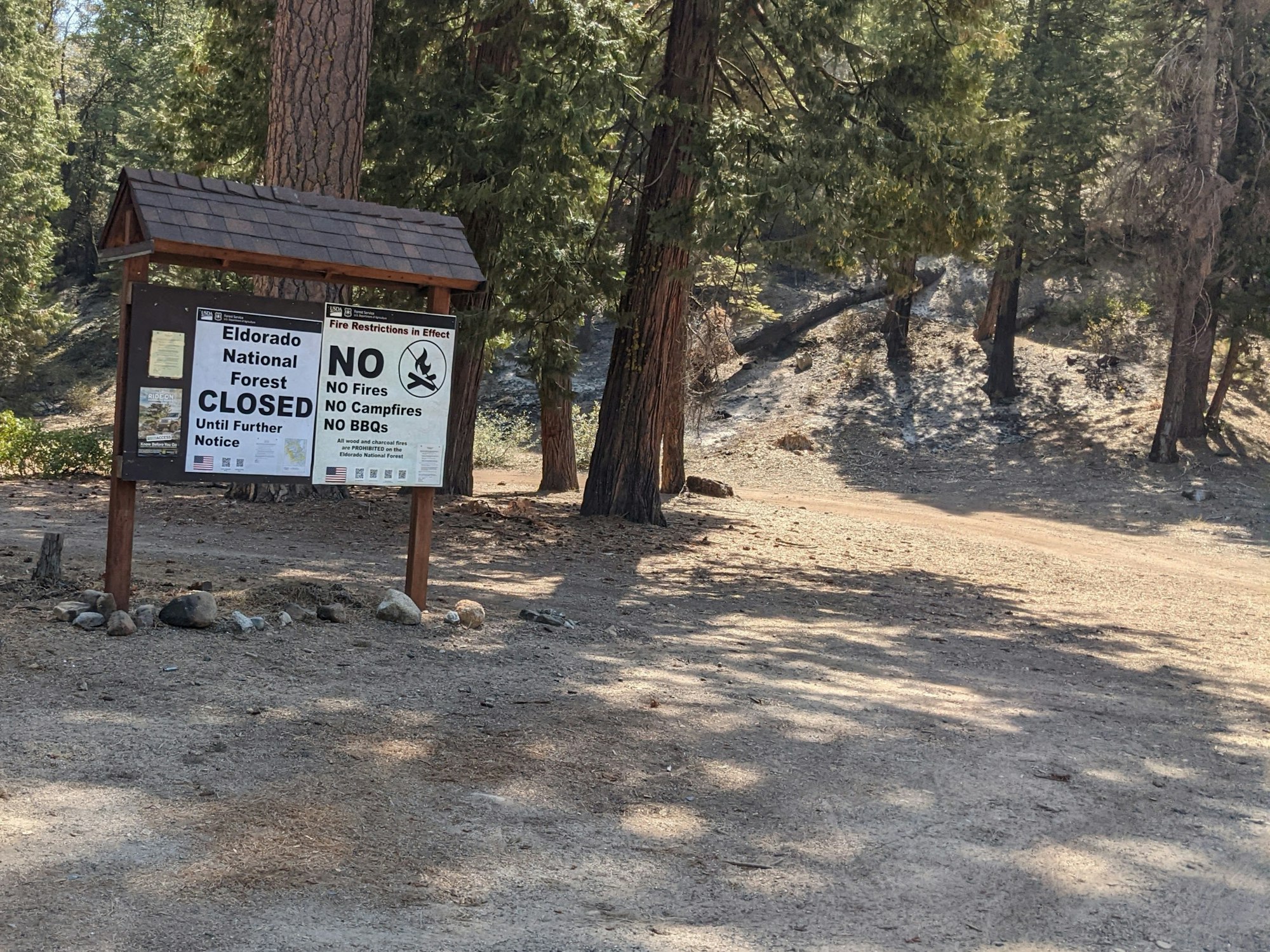 El Dorado National Forest closed to the public during the Caldor Fire