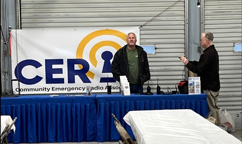 Reese Willer and Alan Thompson at Mosquito Fire House Pancake Breakfast