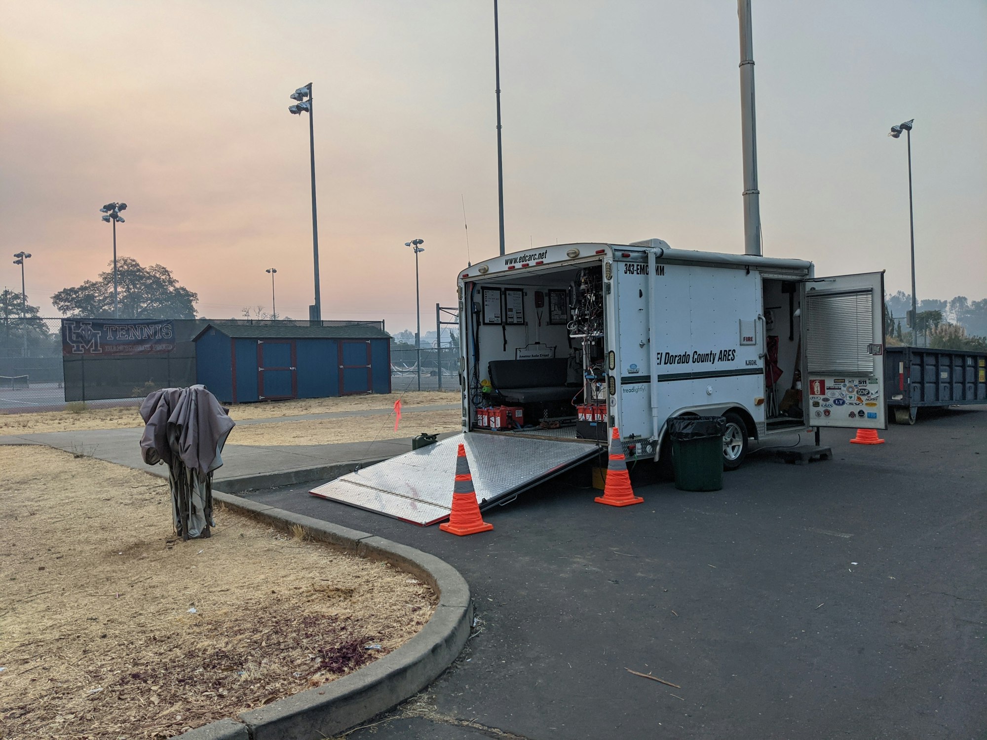 EDCARC ARES Trailer used for Net Control at Caldor Fire Staging Area