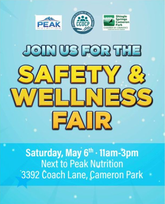 Cameron Park Safety & Wellness Fair Flyer 2023