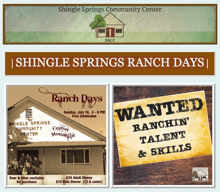 Shingle Springs Ranch Days Community Event - July 16, 2023