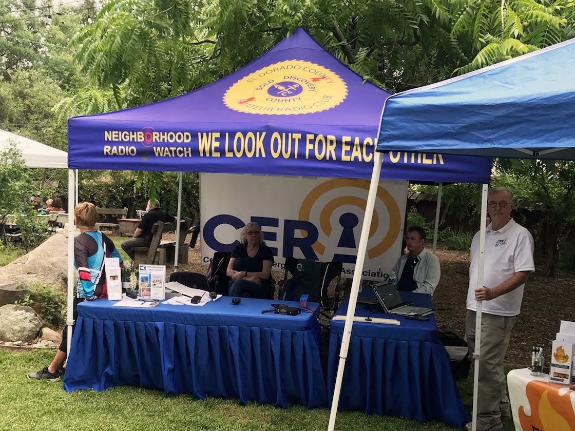 Community Emergency Radio Association Booth at FIRE/LAND event - June 10, 2023