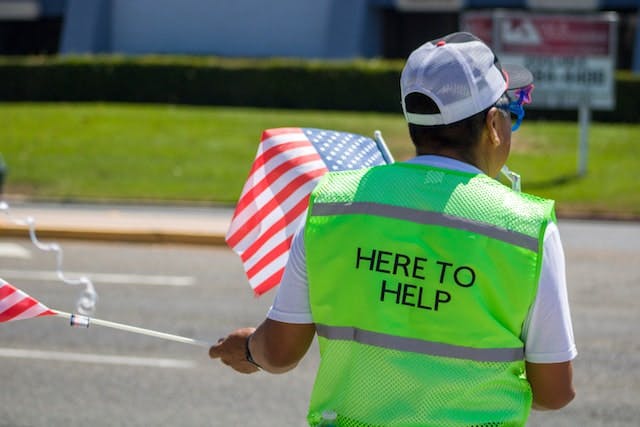 Person volunteering their help