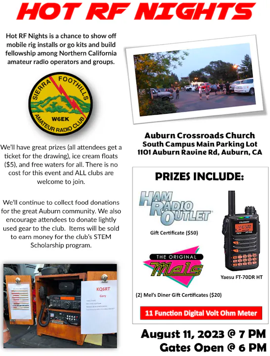 Hot RF Nights Flyer - August 11, 2023