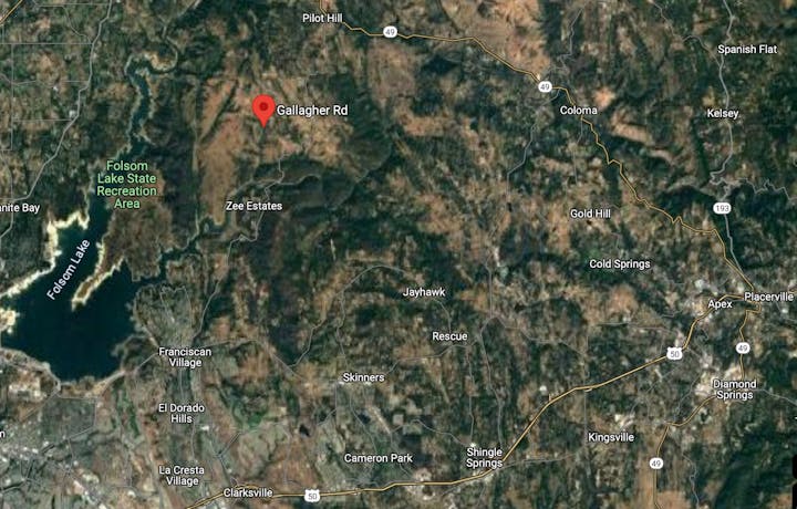 Map of Gallagher Road area in California