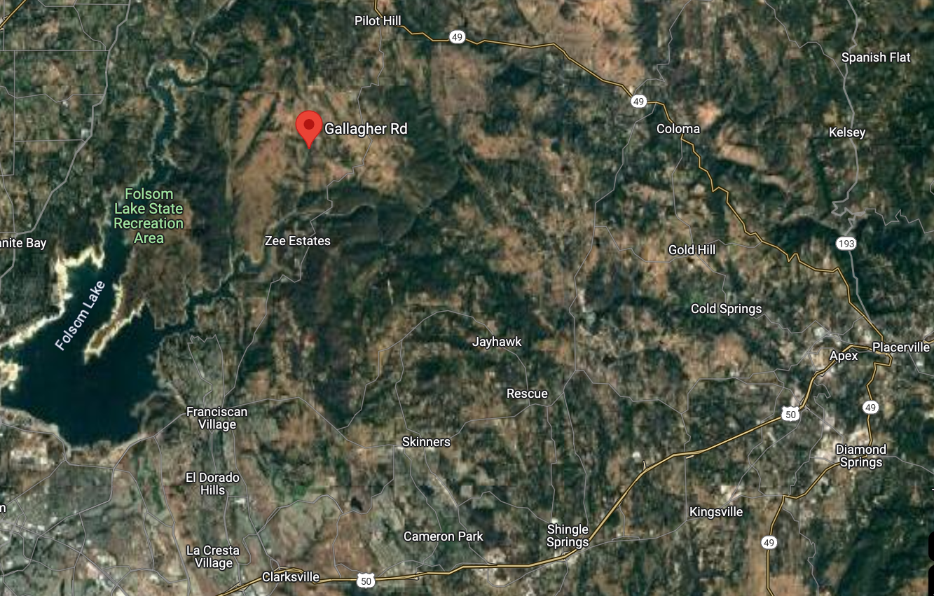 Map of Gallagher Road area in California