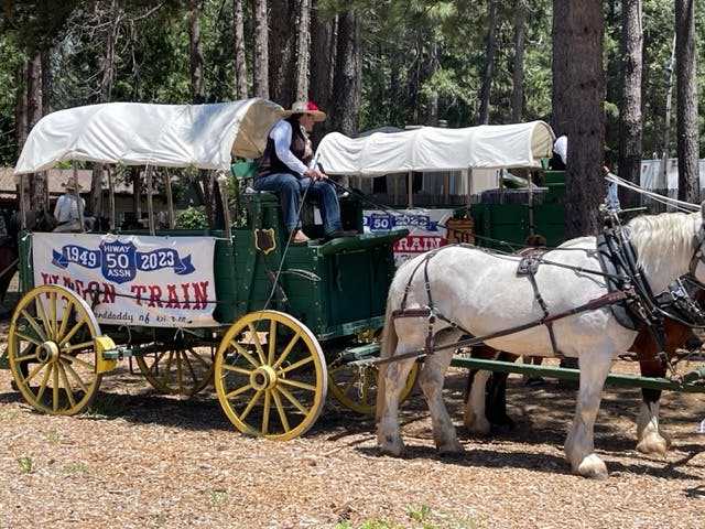 Horse drawn wagon for 74th Wagon Train Celebration - June 9, 2023