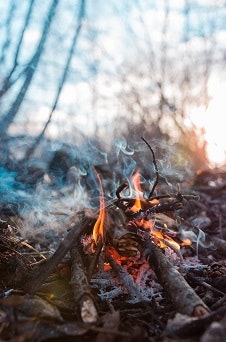 May contain: fire, flame, and bonfire