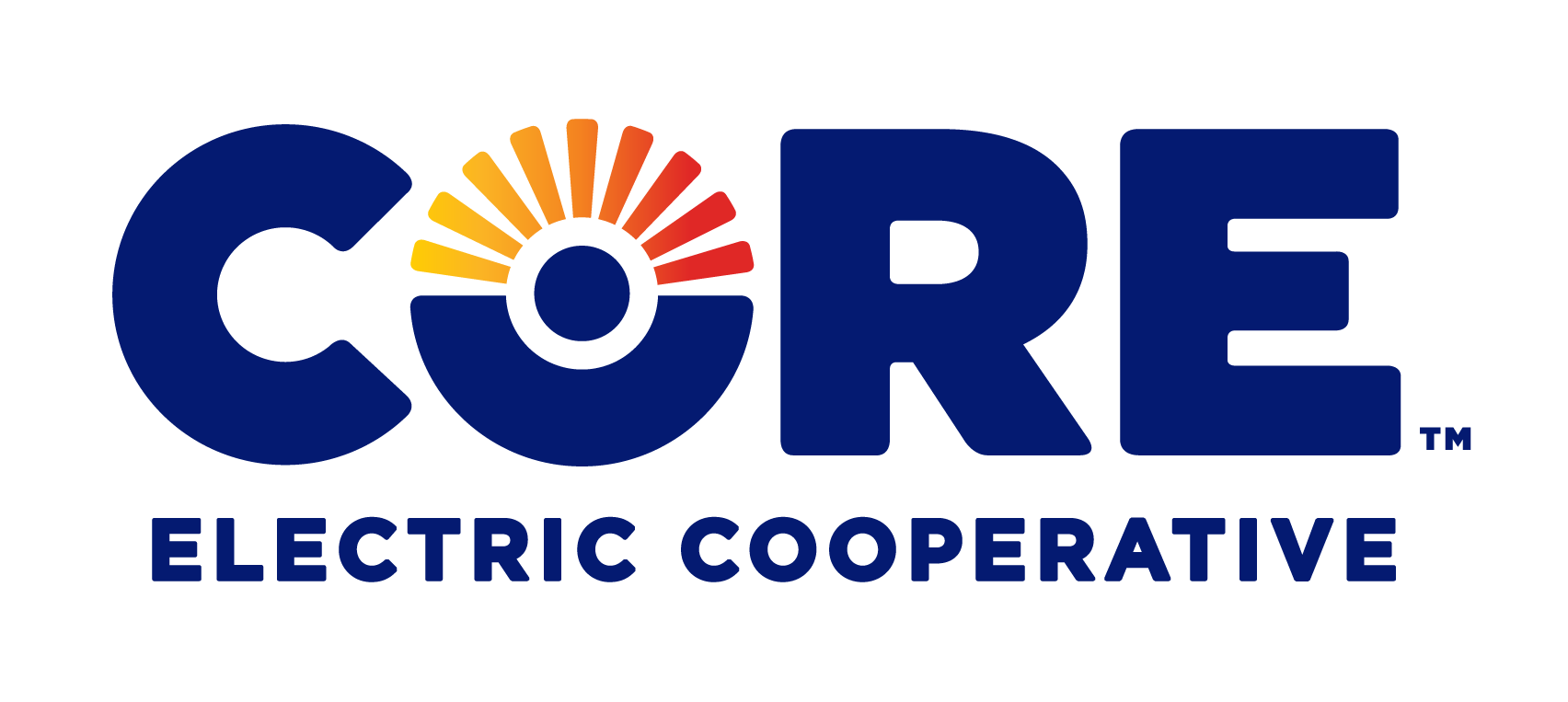 CORE Electric Cooperative logo with sun rays design.