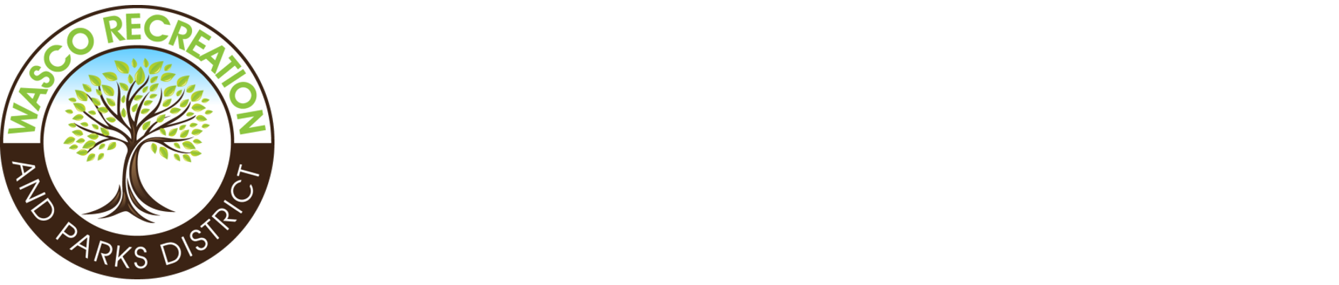Logo of Wasco Recreation and Parks District with a tree graphic, including address: 1280 Poplar Ave., Wasco, CA 93280.