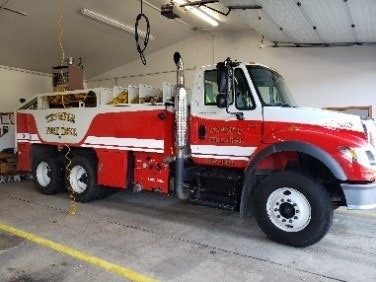 May contain: truck, transportation, vehicle, and fire truck