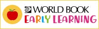 World Book Early Learning logo with a red apple inside a yellow circle.