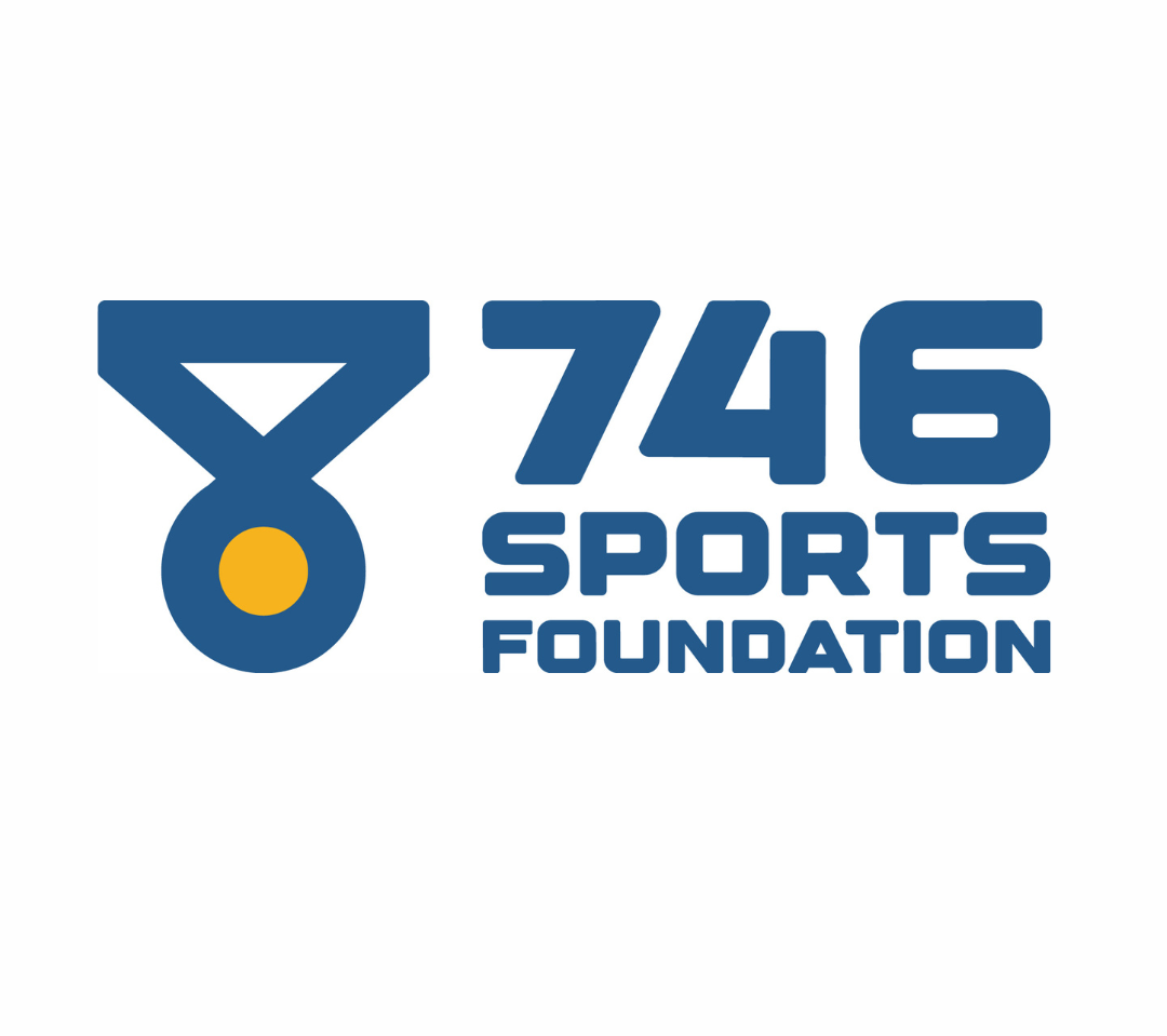 Logo of "746 Sports Foundation" with a medal icon.