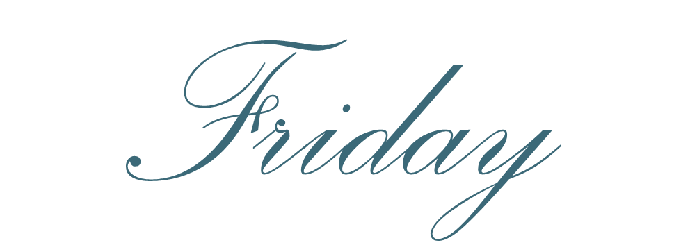 The word "Friday" written in elegant cursive script.