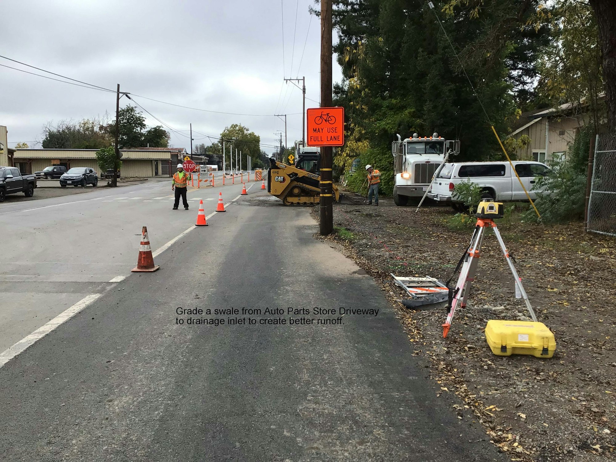 May contain: road, city, street, urban, utility pole, helmet, person, tarmac, car, transportation, and vehicle