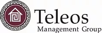 A logo with the text "Teleos Management Group" and a symbol resembling a house inside concentric circles.