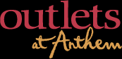Logo of "Outlets at Anthem" with stylized red and black text.