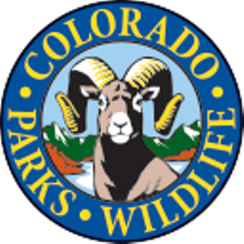 Logo with a bighorn sheep, mountains, and text: "Colorado Parks Wildlife."