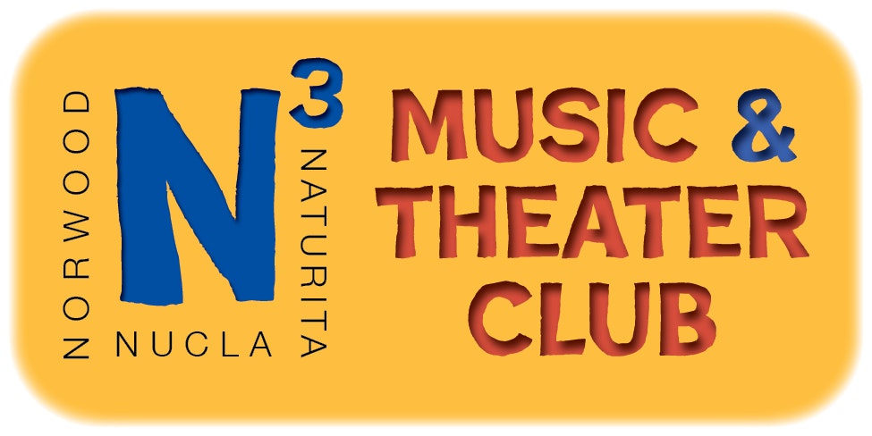 Logo featuring "N³ Music & Theater Club" with "Norwood," "Naturita," "Nucla" on a yellow background.