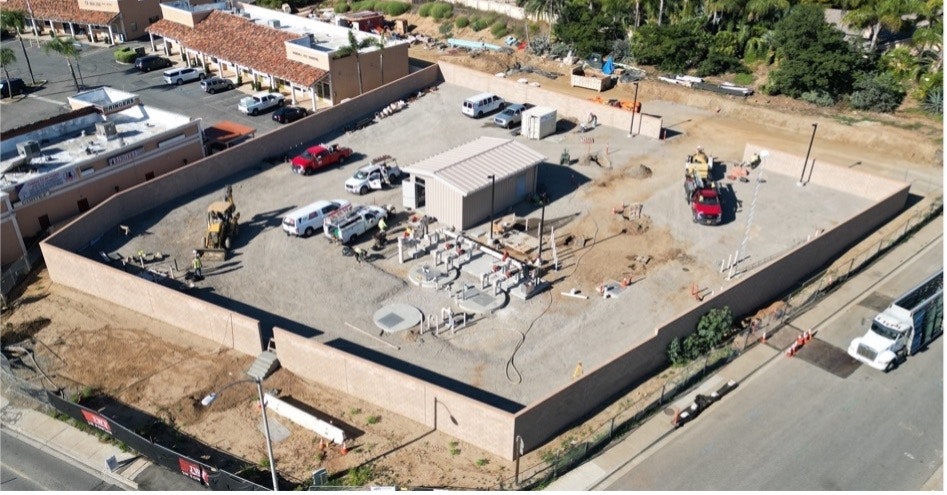 Thoroughbred Lift Station aerial view 2023