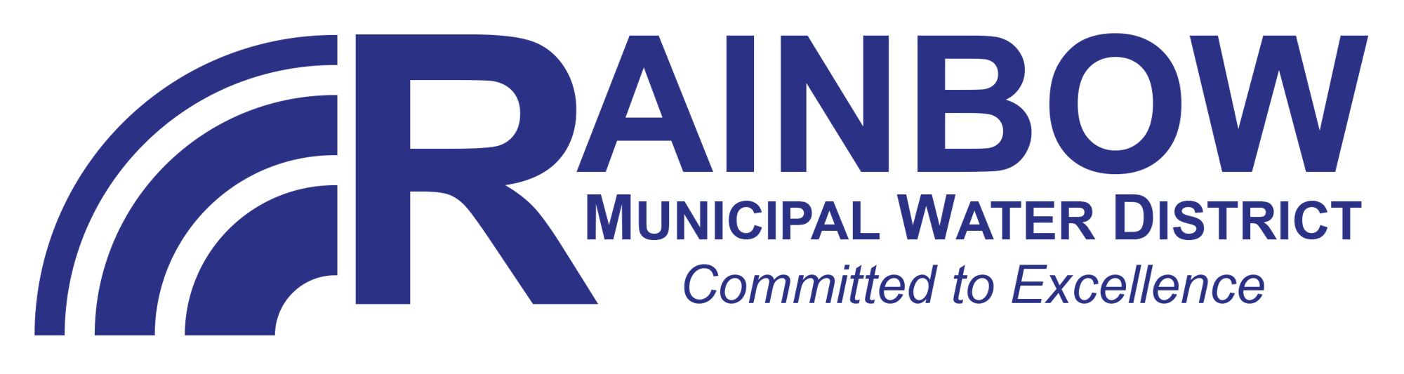 The image features the logo of the Rainbow Municipal Water District, emphasizing their commitment to excellence.