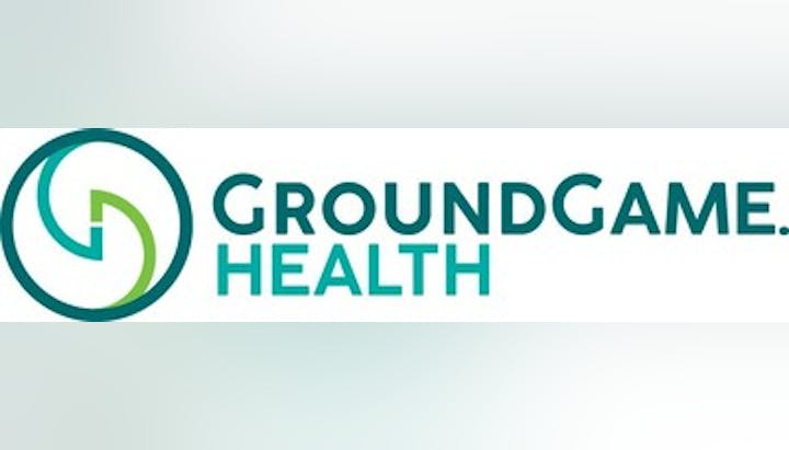 A logo with the text "GROUNDGAME HEALTH" next to a circular green and blue symbol.