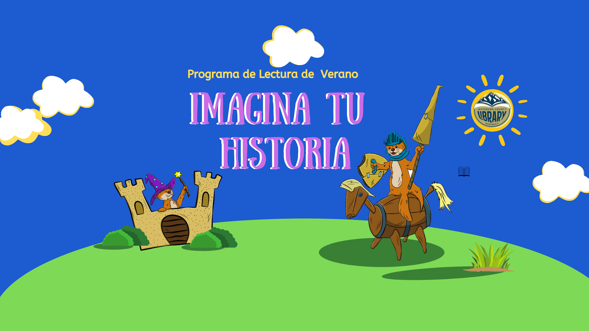 La imagen contiene un paisaje de un castillo y un Caballero.