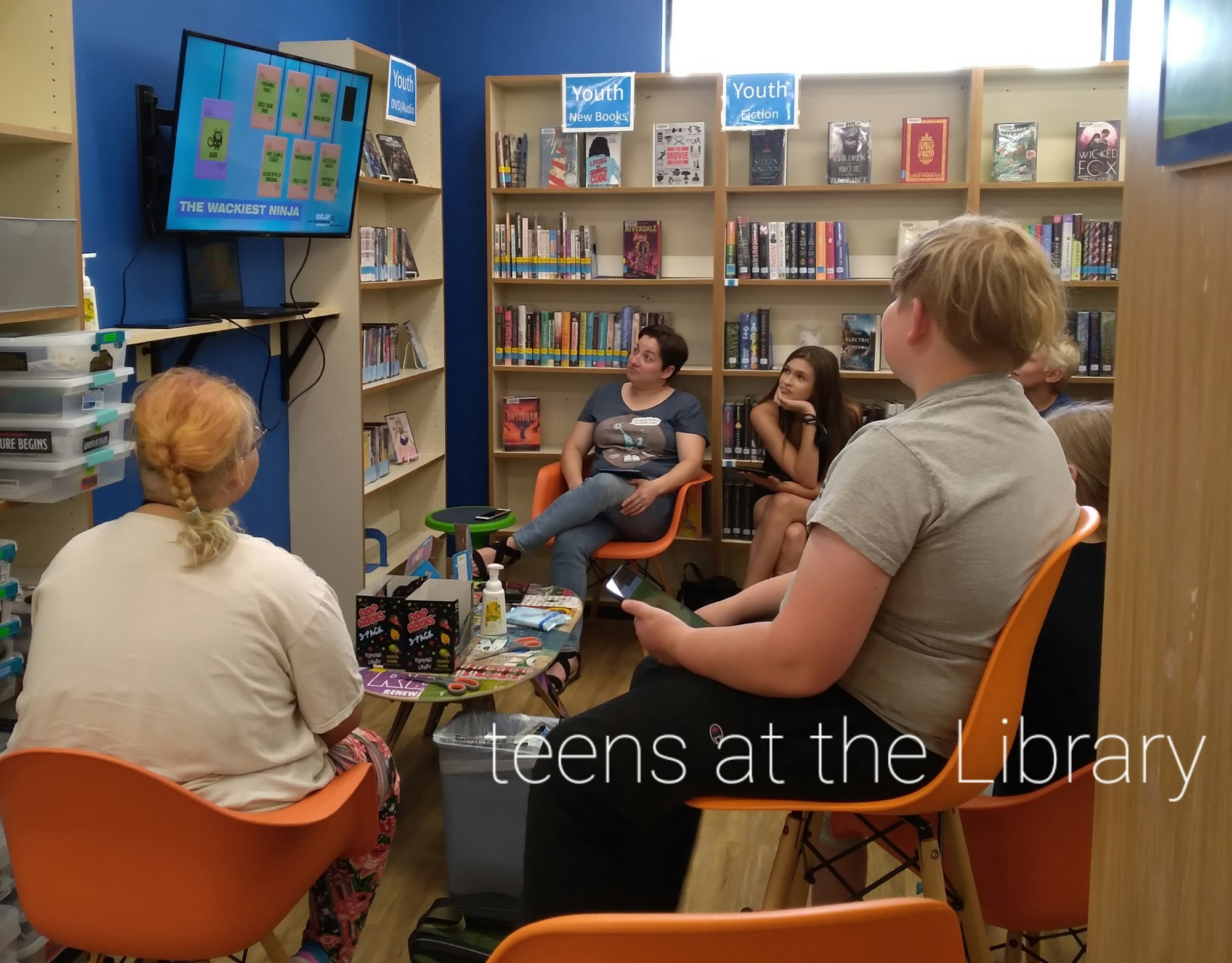 Photo of kids playing video games