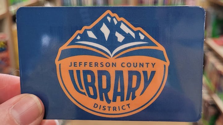 Library card with Jefferson County Library District logo.