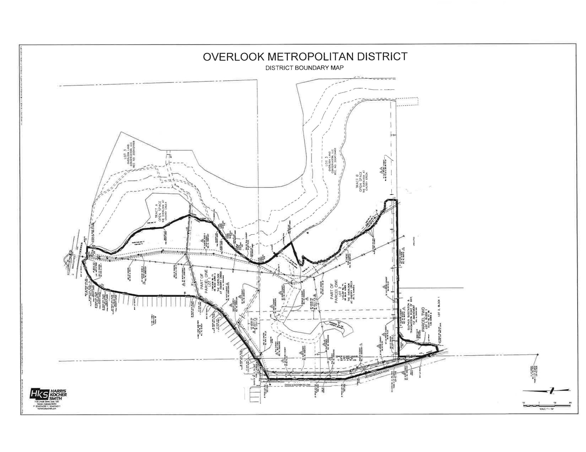 Map of the District located within the Town of Parker, Douglas County, Colorado