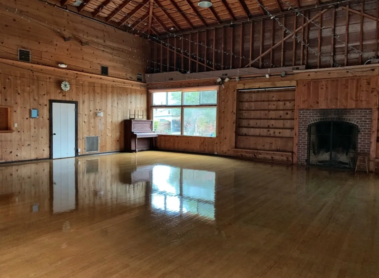 May contain: wood, flooring, floor, hardwood, loft, fireplace, indoors, housing, and building