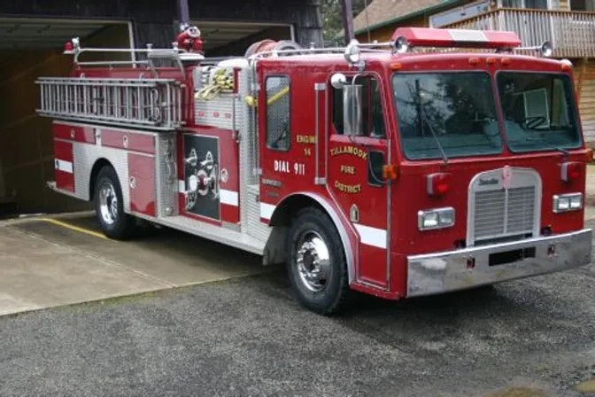 red fire truck